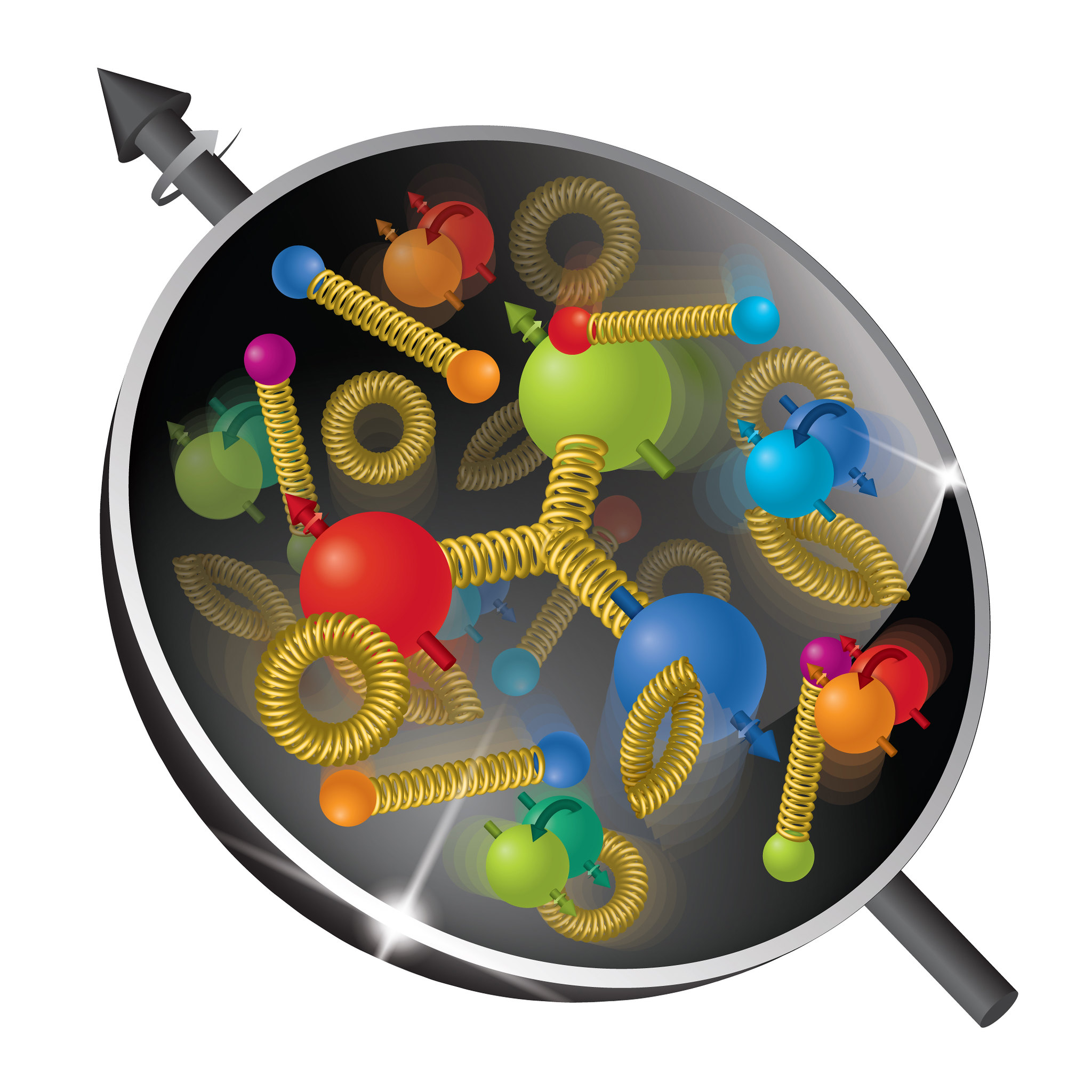 Cartoon depicting proton content